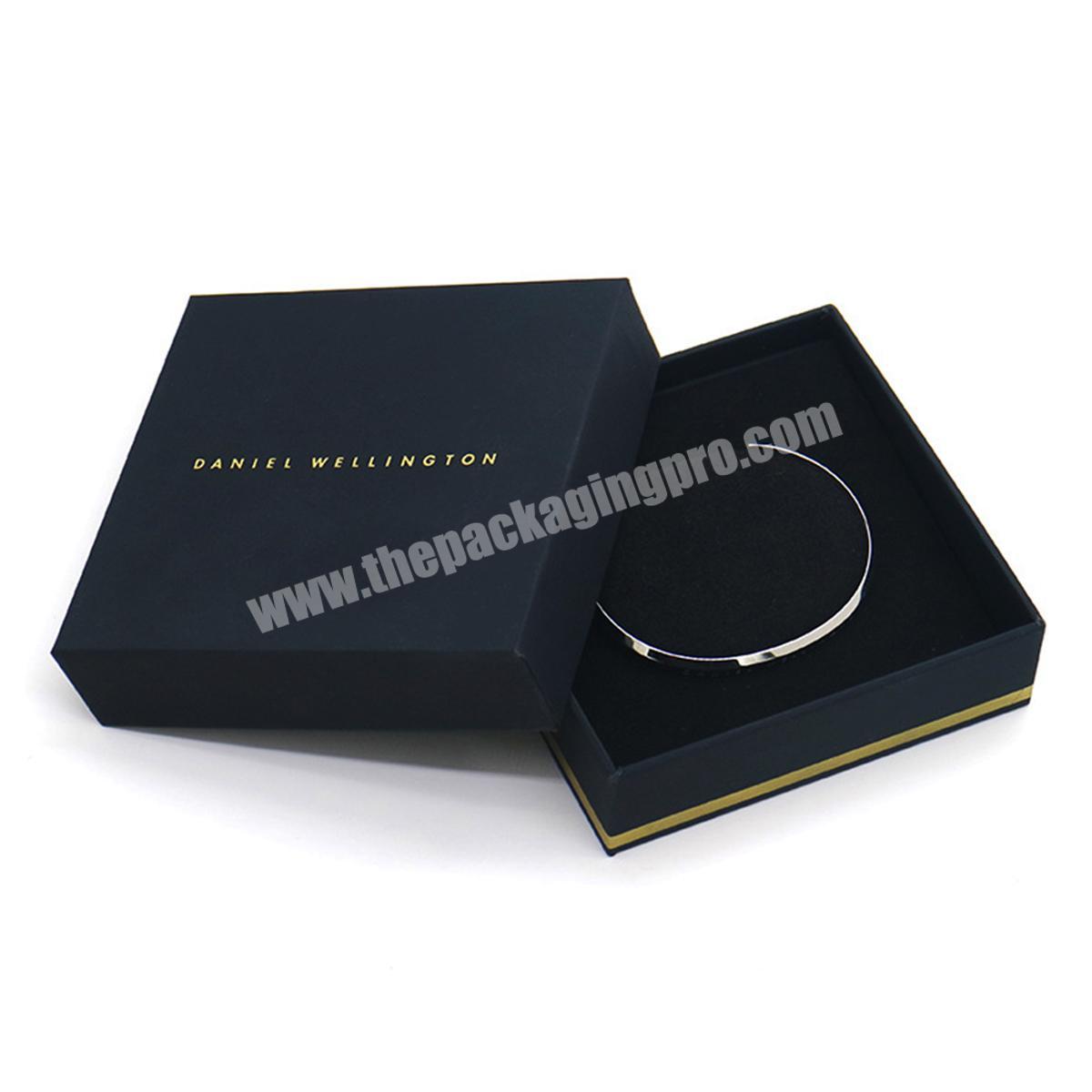 Matt Black Custom Logo Bracelet Gift Box Bracelet Packaging Box