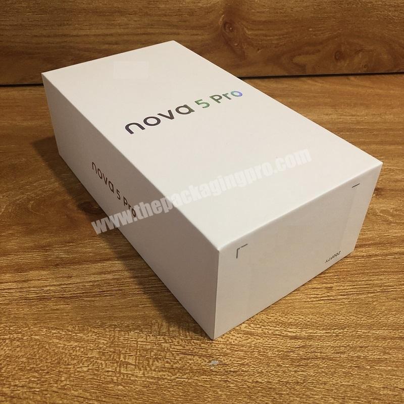 Matte white lid and base box packaging box withe foam for electronic products