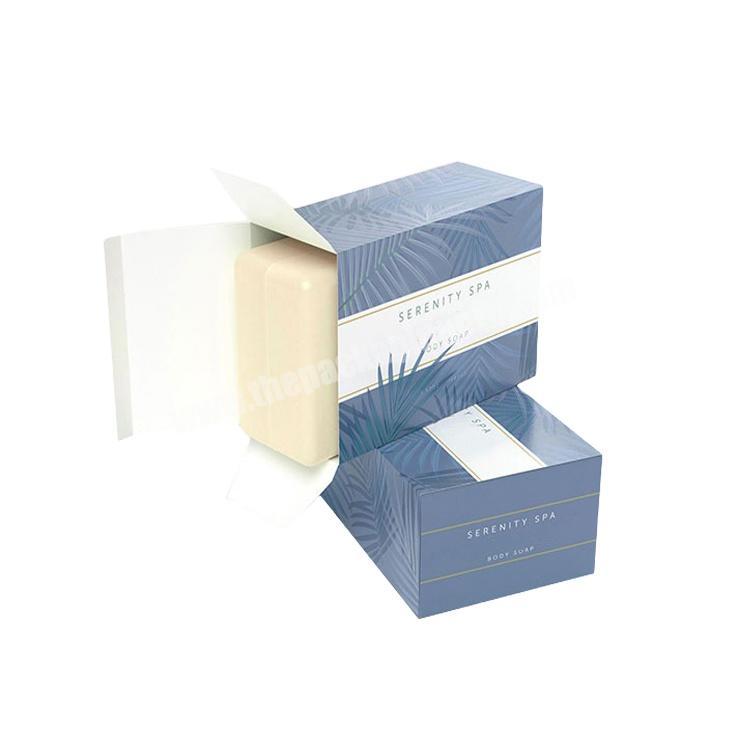 Modern style handmade luxury cardboard recyclable square custom soap gift box fancy colors soap box packaging