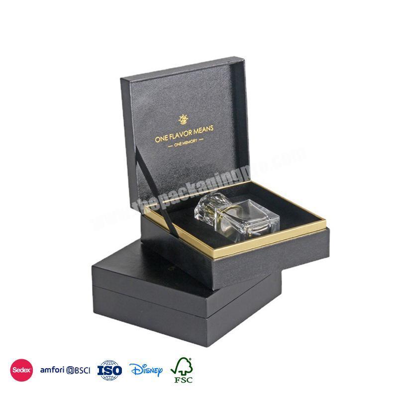 Most Selling Products Black waterproof strong material inside and outside double-sided logo luxury perfume box