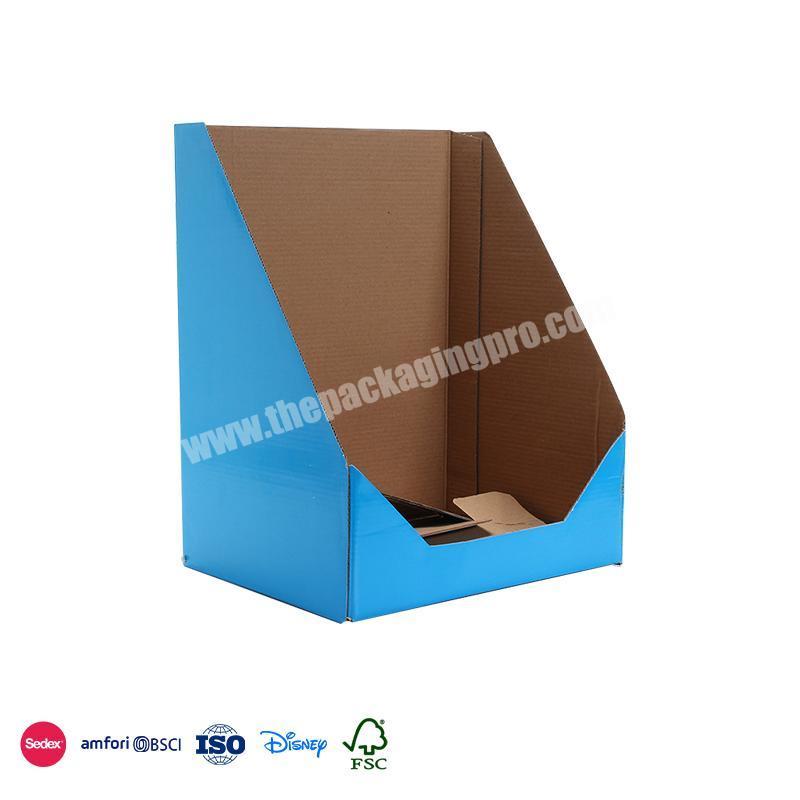 Most Selling Products Blue clean and high design low exposure show box carton display for plastic bottles