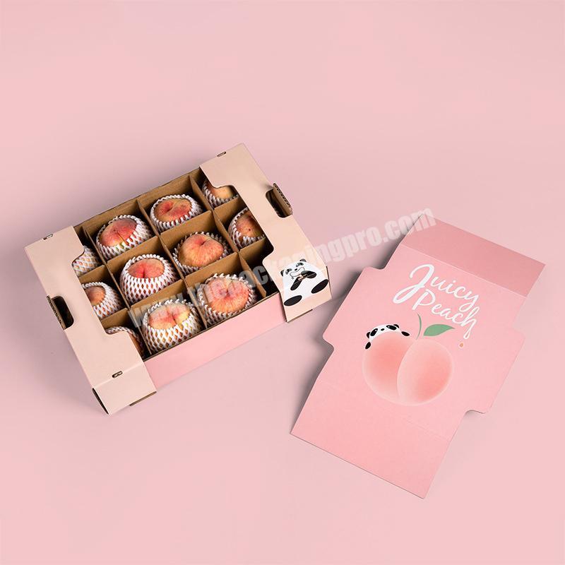 personalize Most Selling Products Cute color double-sided reinforced edging leak-proof design fruit carton box peach