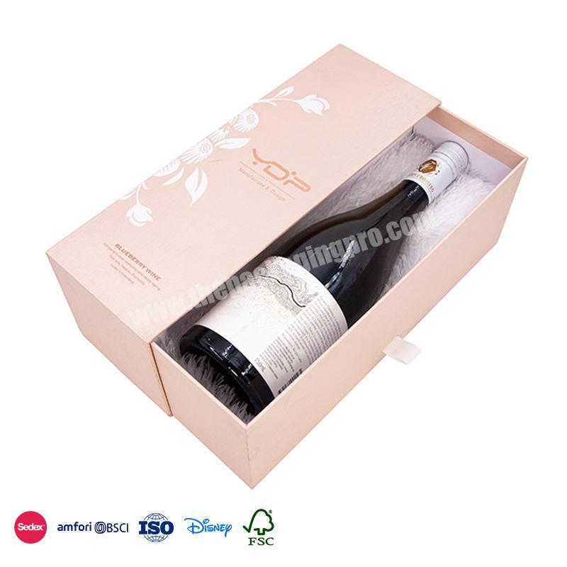 Most Selling Products Foldable and Designable Transparent with Window single bottle wine paper folding box