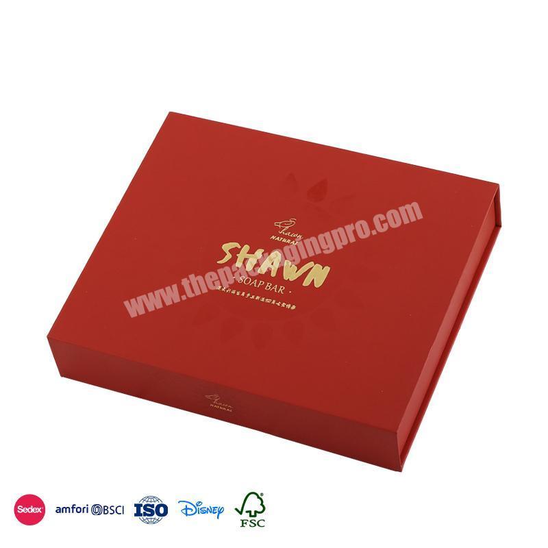 Most Selling Products Red waterproof design with small divider box luxurious cosmetic cardboard box