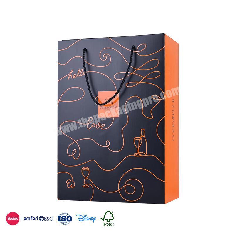 Most Selling Products Simple and elegant portable design packaging boxes custom logo bubble bottle wine