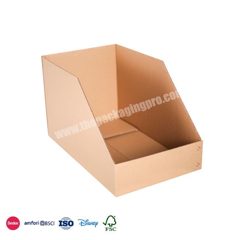 Most Selling Products Simple and no-picture packaging deep mouth open design supermarket retail display box