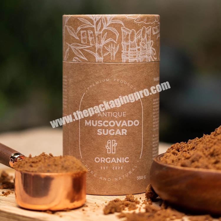 Compostable Brown Sugar Unique Fancy Food Container Eco Friendly Coffee Powder Food Paper Box Packaging