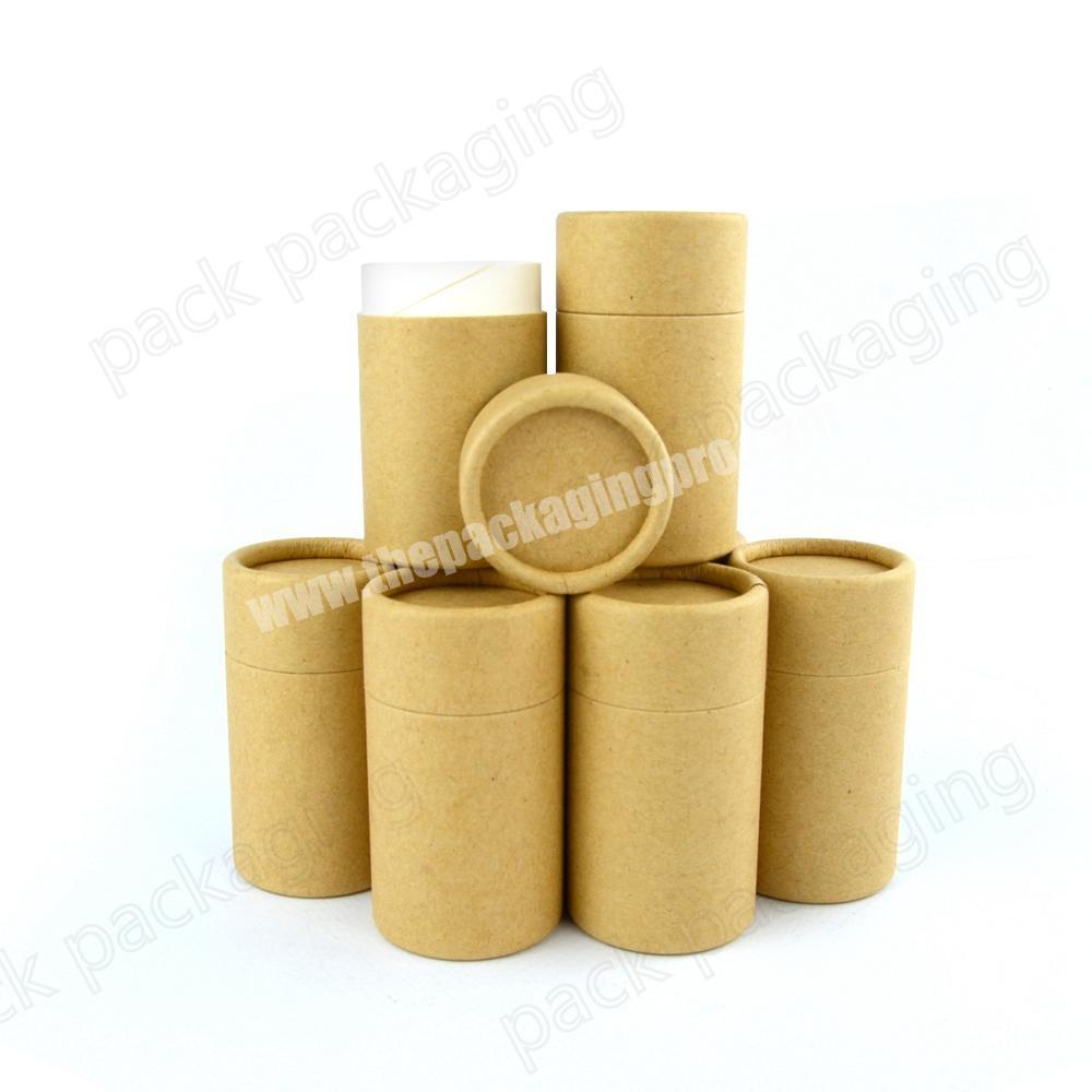 Biodegradable paper cardboard push up tube for deodorant lip balm packaging