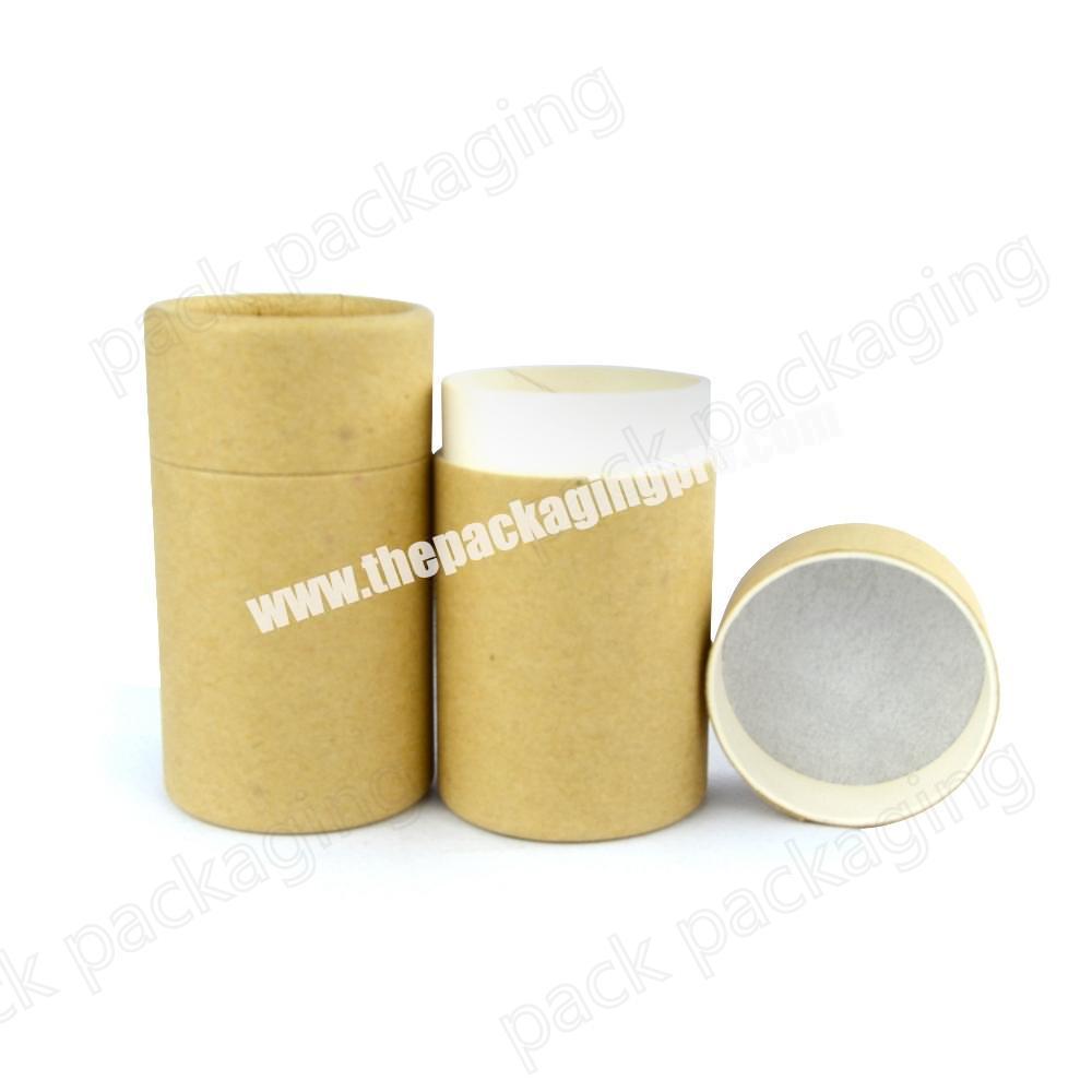 Natural free plastic solid deodorant sticks container paper tube packaging push up design