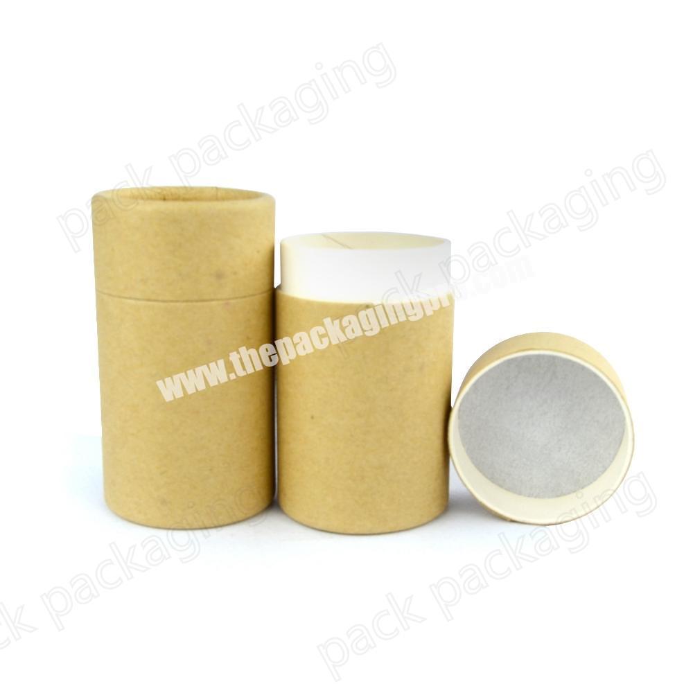 Kraft Paper Tube Food Grade Wax Paper Liner Push Up Tube for Lip Balm Deodorant Stick Skincare Products Paper Packaging