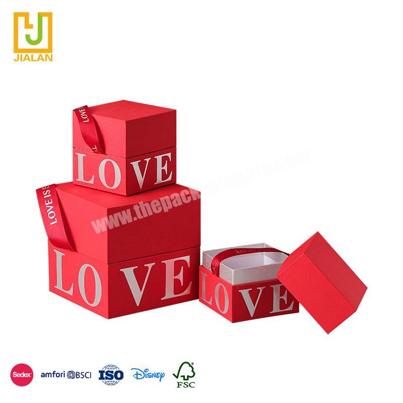 New Authentic Product Blue and red waterproof fabric surface design with love logosurprise birthday box
