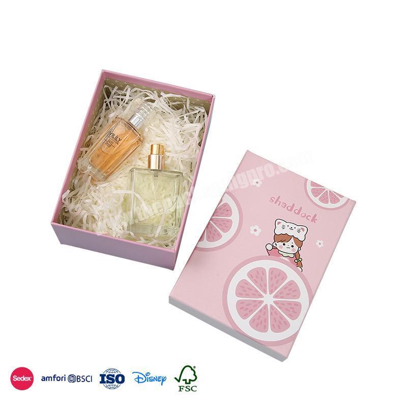 New Authentic Product pink with lemon girl cartoon pattern small design luxury baby gift boxes packaging