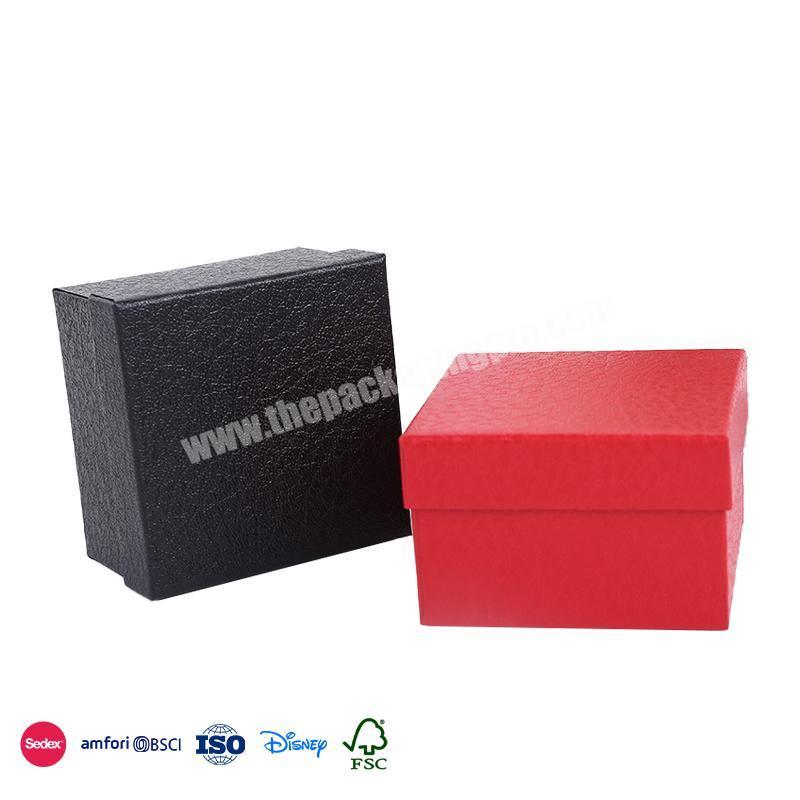 New Design Professional Black and red leather surface waterproof and simple design empty watch gift boxes