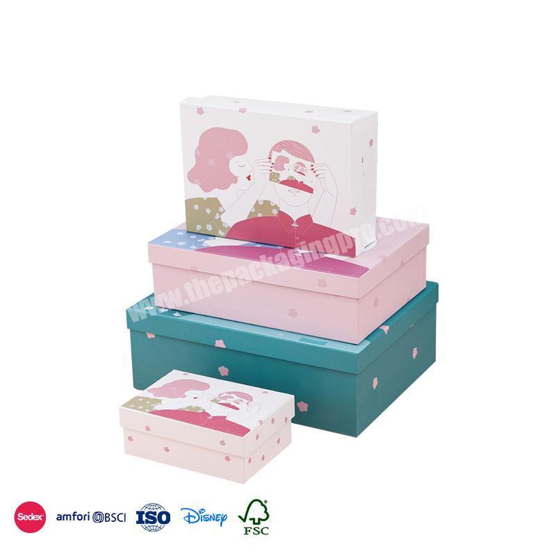 New Design Romance Patterns Decorate Diversified Sizes custom boxes with logo packaging valentines flower