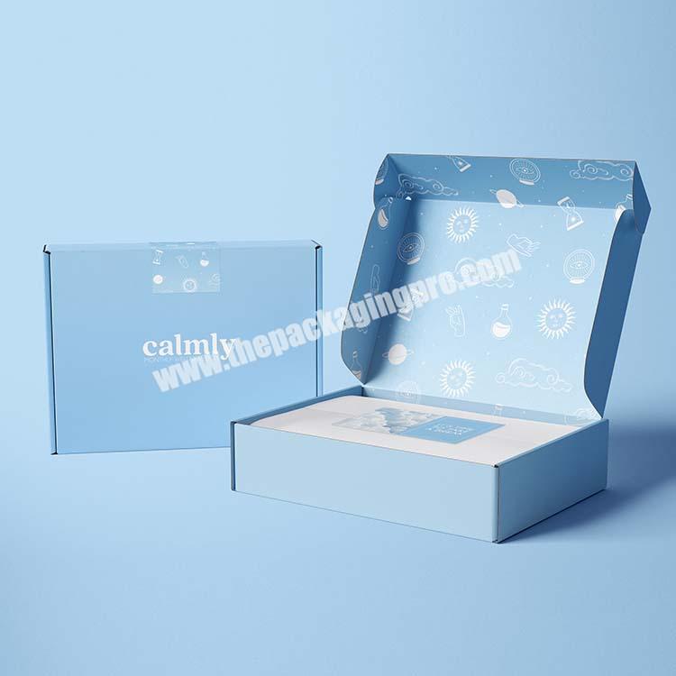 New Die Cut Box Cardboard Mailing Box Blue Courier Box