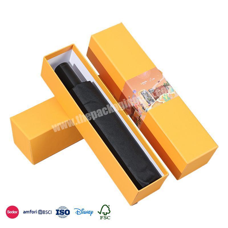 New Hot Selling Products Product icon design with yellow rectangle in the middle rigid box for Umbrella