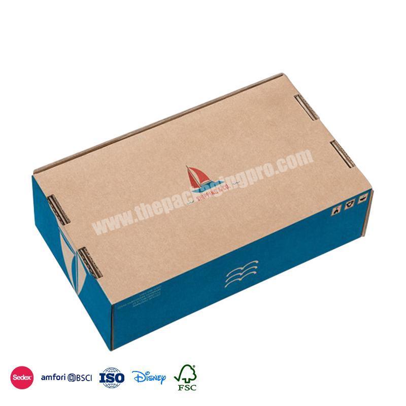 New Trend Product Unique creative box with blue ocean wave design shipping boxes custom logo clothing