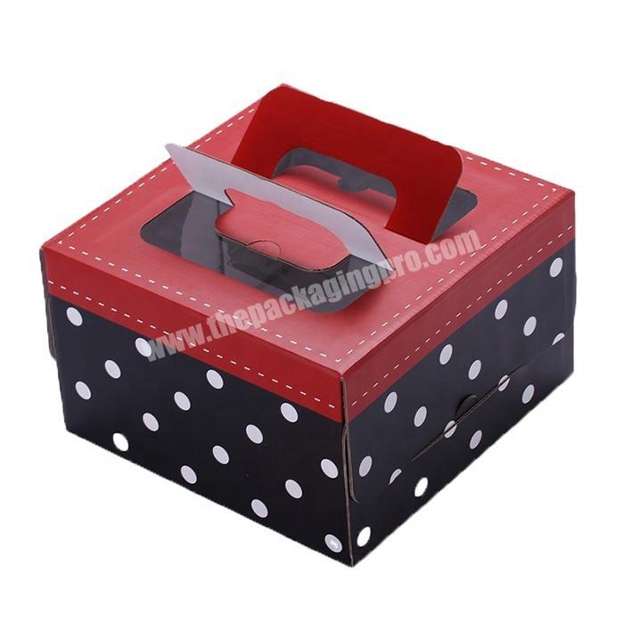 new arrival custom bing bunny cake paper box with clear window diecut handle