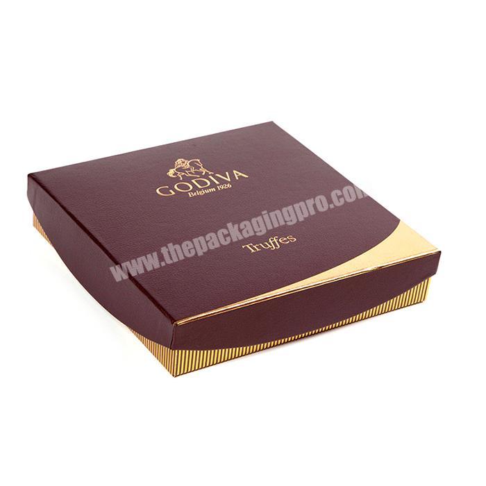 New design premium Custom Luxury Cardboard Empty Paper gift truffle Chocolate packaging Box