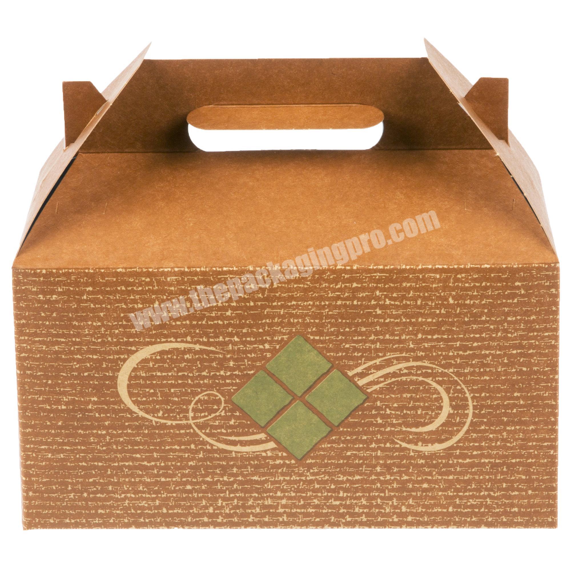 New designed design restaurant food packaging supplies wholesale custom logo creative paper packagin handle box