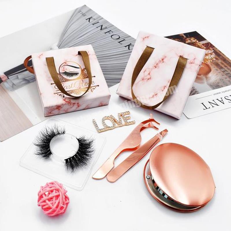 New style handmade mink lashes pink glitter eyelash packaging box private label custom eyelash box logo eyelash box packaging