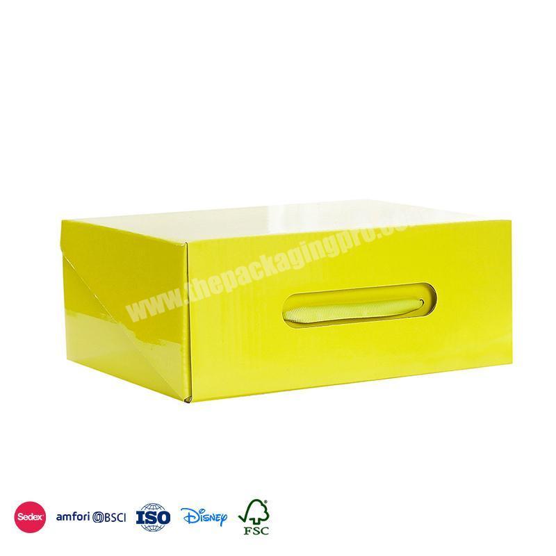 Newest Product Vibrant colors with patterned design with side carry loops acrylic shoe box magnetic