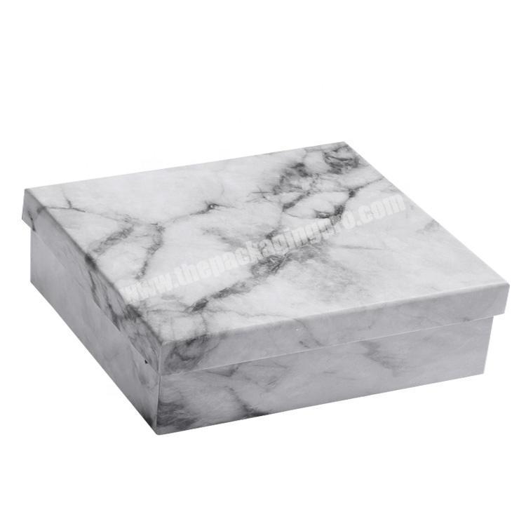 Nordic style marble pattern present perfume wig extension luxury packaging cardboard box gift
