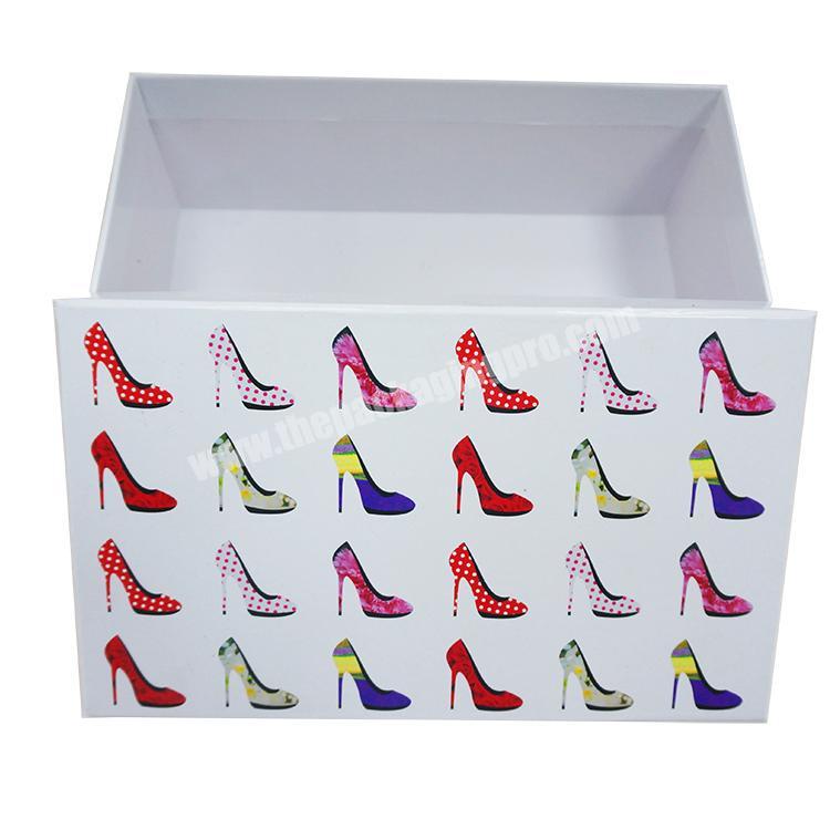 OEM 100% recycle wholesale custom drop front shoe box for cakes clothes cosmetic promotion shoes