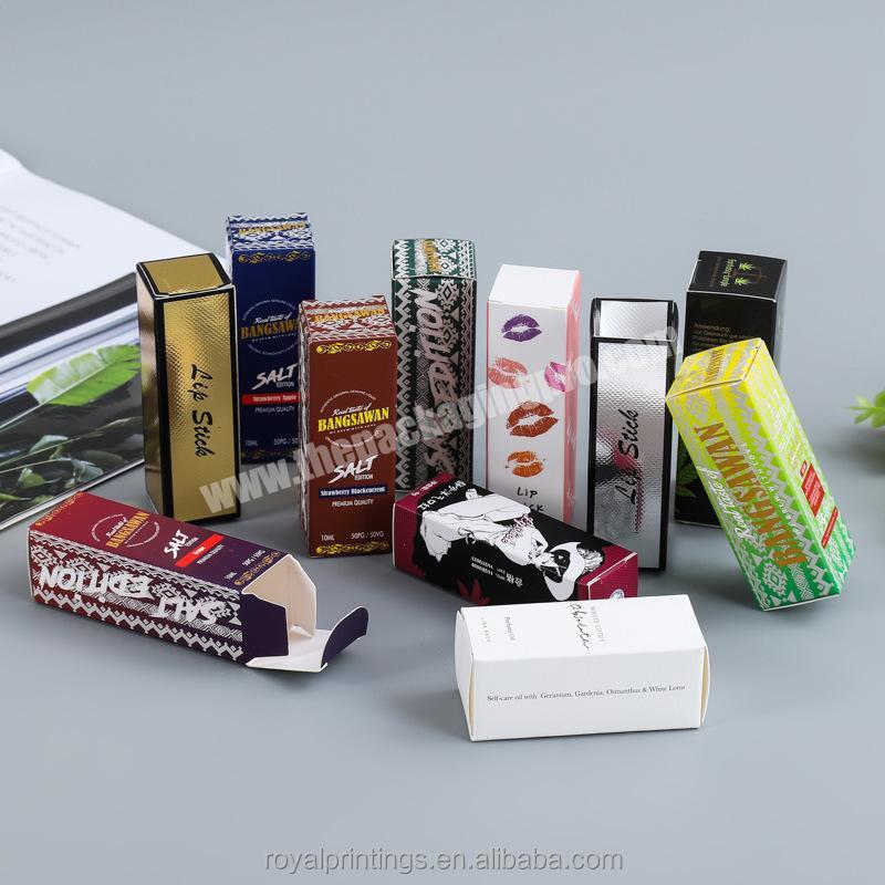 OEM Customized Confezione Di Rossetti Color Lipstick Lip Balm Paper Box Lip Gloss Glaze Small Paper Box Lipstick Packaging Box