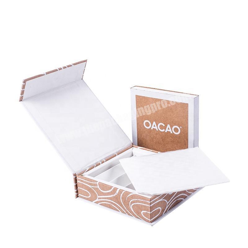 OEM Matte Outside Brown Color Kraft Cardboard Box Chocolate Nuts & Kernels Packaging With  Inside Liner