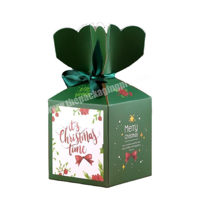 OEM New Design Christmas Creative Santa Claus Cartoon Christmas Eve Chocolate Cookies Apple Candy Gift Box Packaging Box