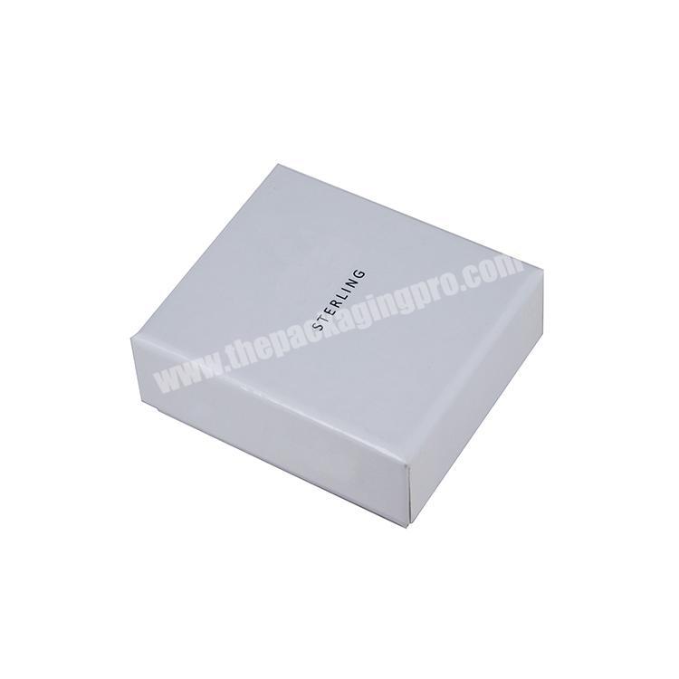 OEM custom cardboard paper white color jewelry packaging boxes jewelry gift box with logo for jewelry