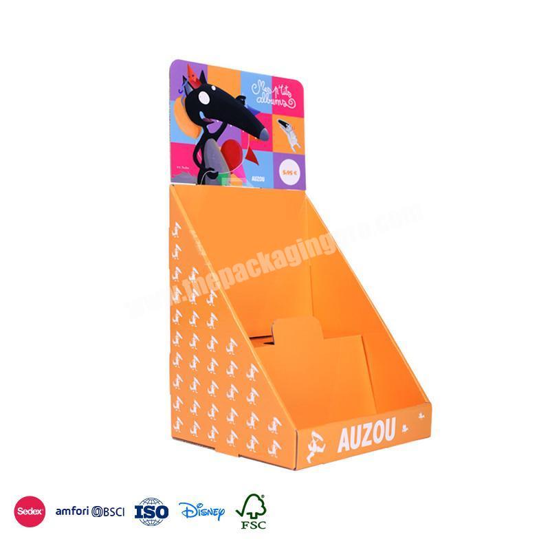 Online Shop Hot Selling Orange ribbon cartoon pattern design deepens the display stand display box toy