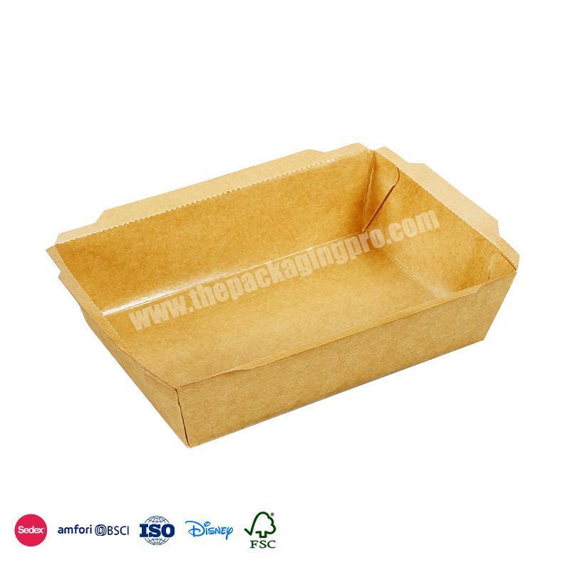 Online Shop Hot Selling yellow degradable material smooth open interior packaging food box takeaway