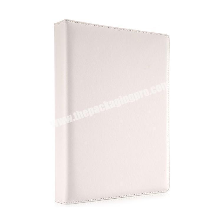 PU Grey Swen Padded Cover Three Ring Binder Small faux leather 3 ring binder White A4 cosmic ring binder