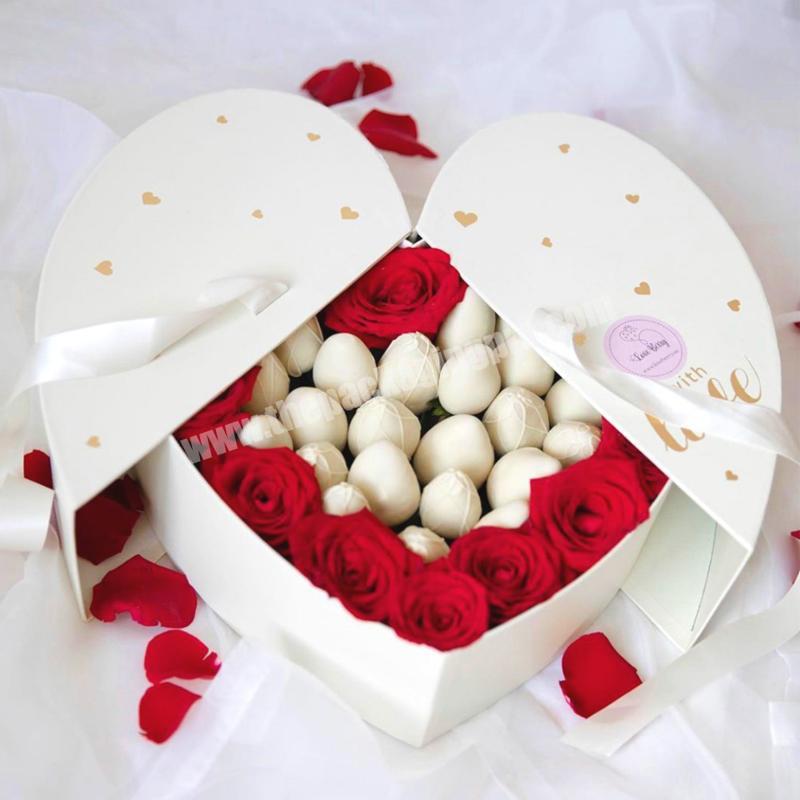 Packaging chocolate flower specifications valentine heart shaped box wholesale luxury paper big box flowers heart factory