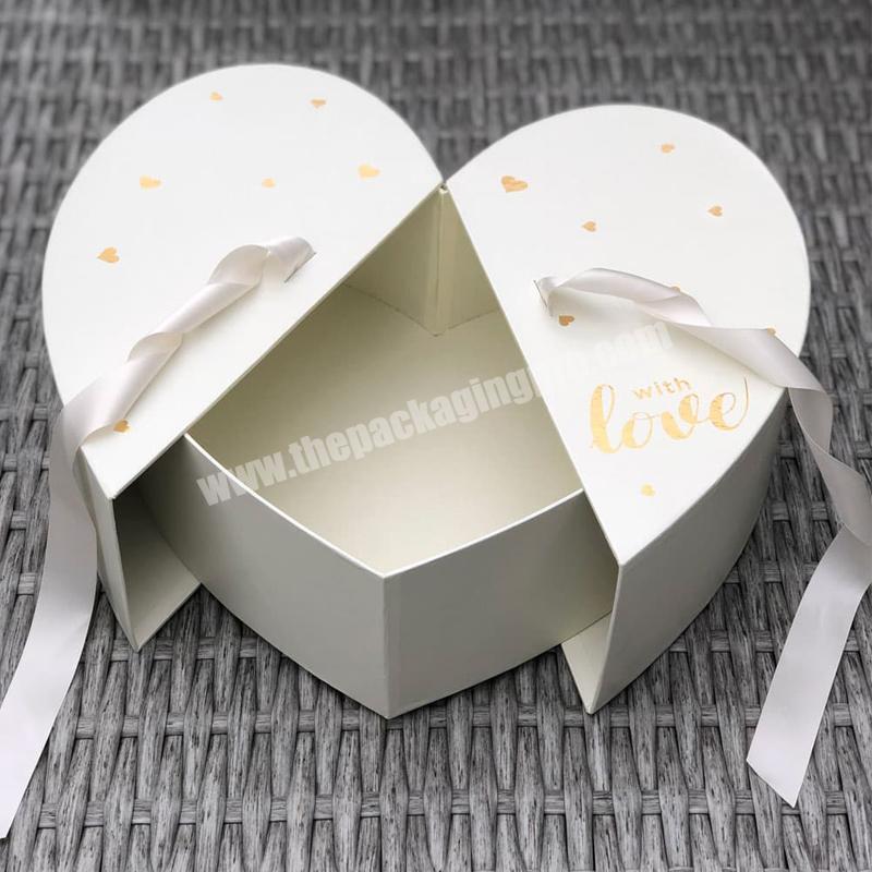 personalize Packaging chocolate flower specifications valentine heart shaped box wholesale luxury paper big box flowers heart