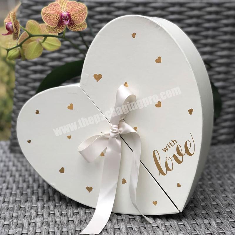 Packaging chocolate flower specifications valentine heart shaped box wholesale luxury paper big box flowers heart wholesaler