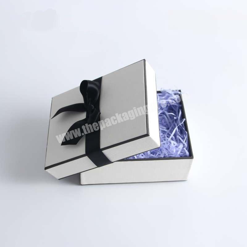 Packing Recyclable Matt Lamination Luxury White Wedding Ribbon Candy Gift Paper Box 1000pcs Accept Customer's Logo OEM