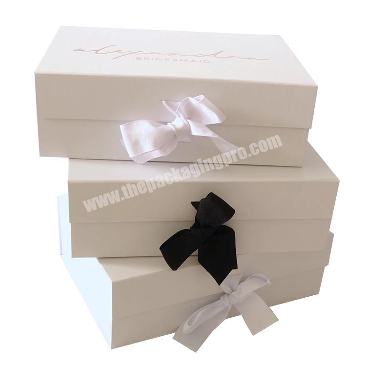 Paper Wedding Bridesmaid Party Favors Gifts Boxes Custom Happy Birthday Party Fold Gift Box Packaging