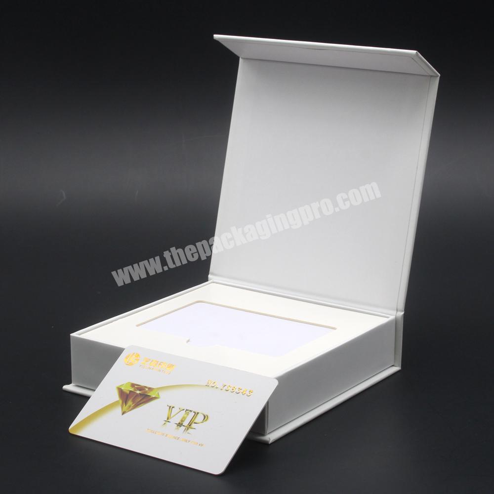 Paper gift card vip card packing magnet box vip card packaging box