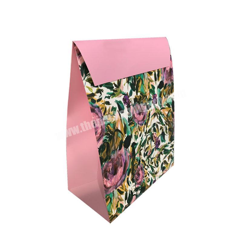 Pink Color Hardness Big Size Hand Take Matte Paper Packaging Custom Printed Wedding Dress Bags For Packaging