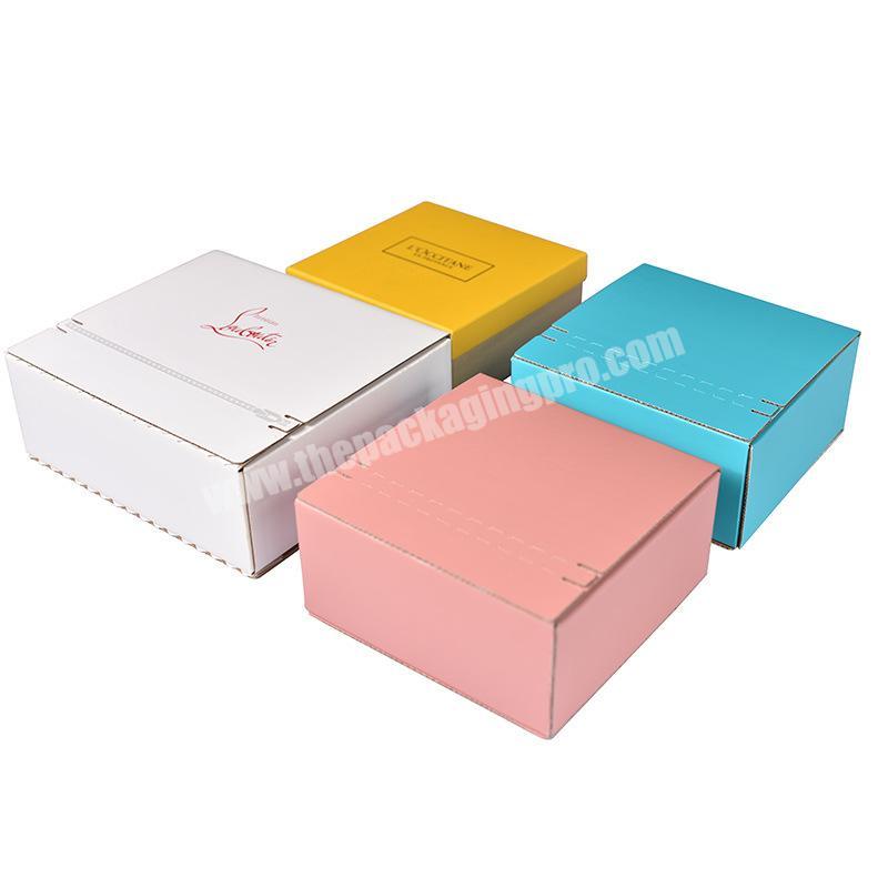 Pink Corrugated Mailer Express Box Sturdy Cardboard Shipping Boxes Self Stick Zipper Packaging Boxes For Gift Mailing Business