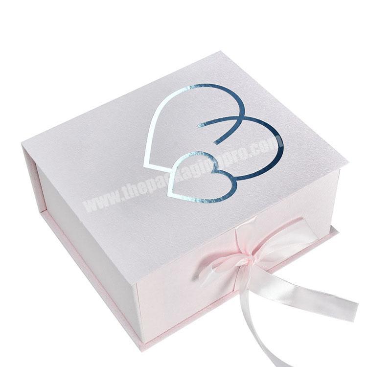 Pink Luxury Magnetic Gift boxes Foldable Custom Bridemaid Gift Box