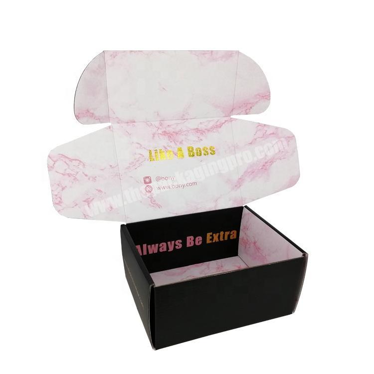 Pink Marble Tender Care Flute Corrugated Gift Boxes Printing Packaging Box