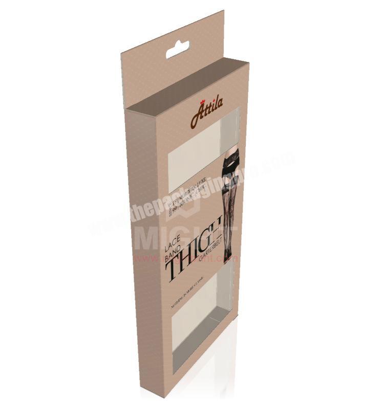 Plastic Window Paper Packing Box for Hosiery Packaging