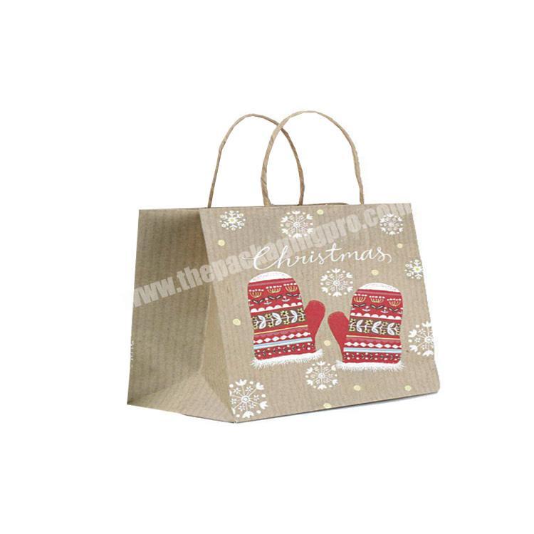 Pre-sale Festival Thanksgiving Christmas Gifts Packaging Kraft Paper Bag Custom LOGO