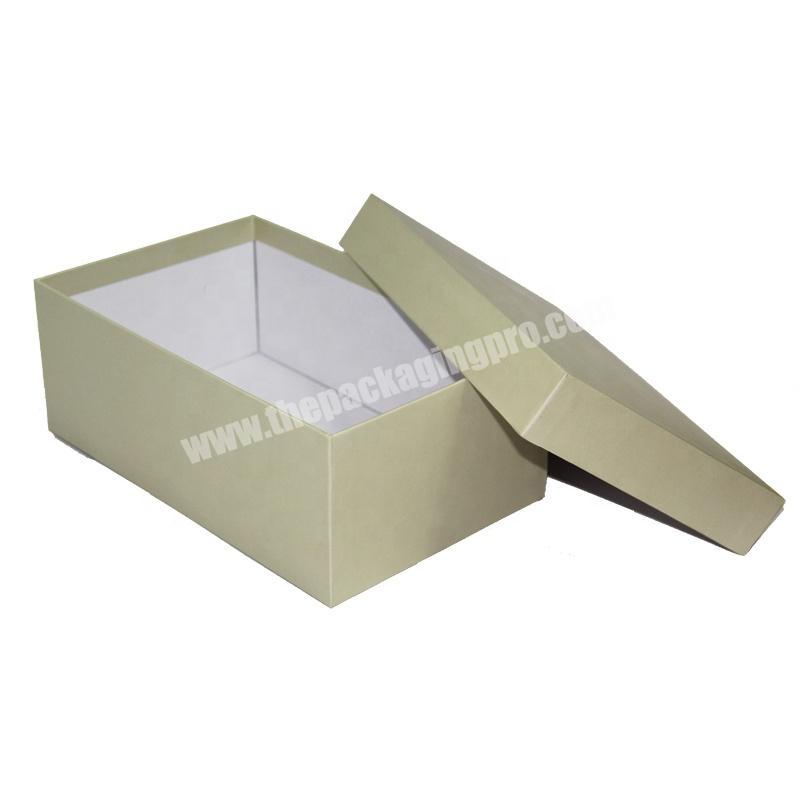 Premium Luxury Paperboard Packaging Garments Recyclable Paper Cover and Base Two Pieces Shoes Gift Box