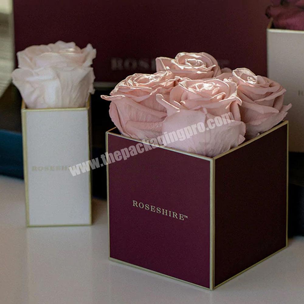 Preserved Rose Packaging Flower Box Design Logo Valentine's Day Gift Rose Envelope Flower Gift Box Luxury Gift Custom Flower Box