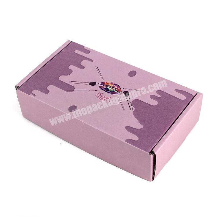 Print corrugated mailing makeup brush box packaging with custom logo